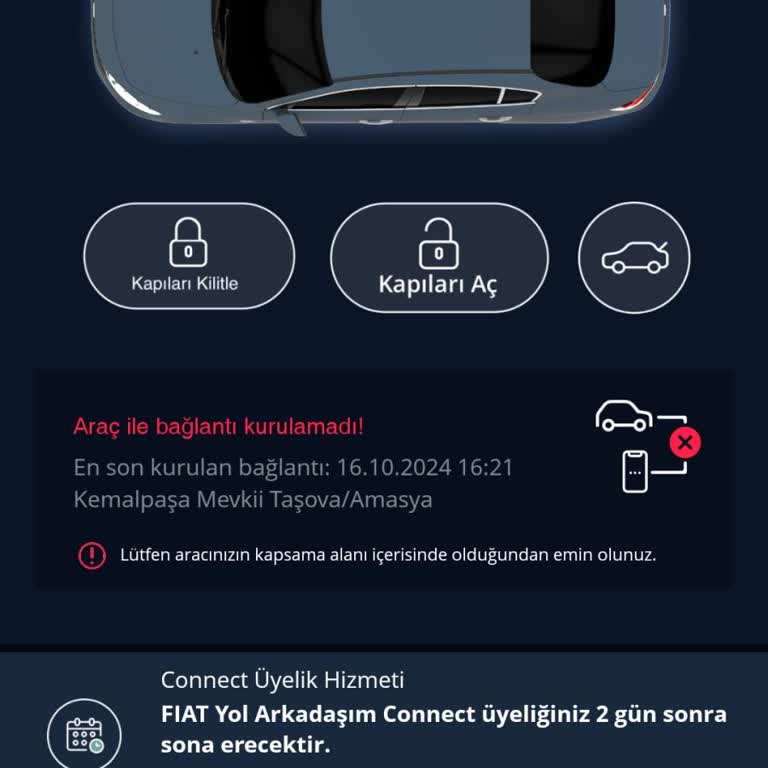 Fiat Yol Arkadaşım Uygulamasında Sürekli Arızalar Ve Abonelik Sorunları