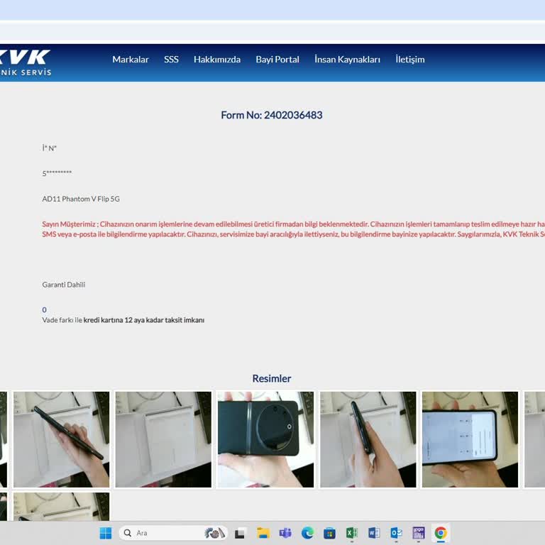 Techno Fantom V Flip Telefon Ekran Sorunu Ve Servis Çilesi