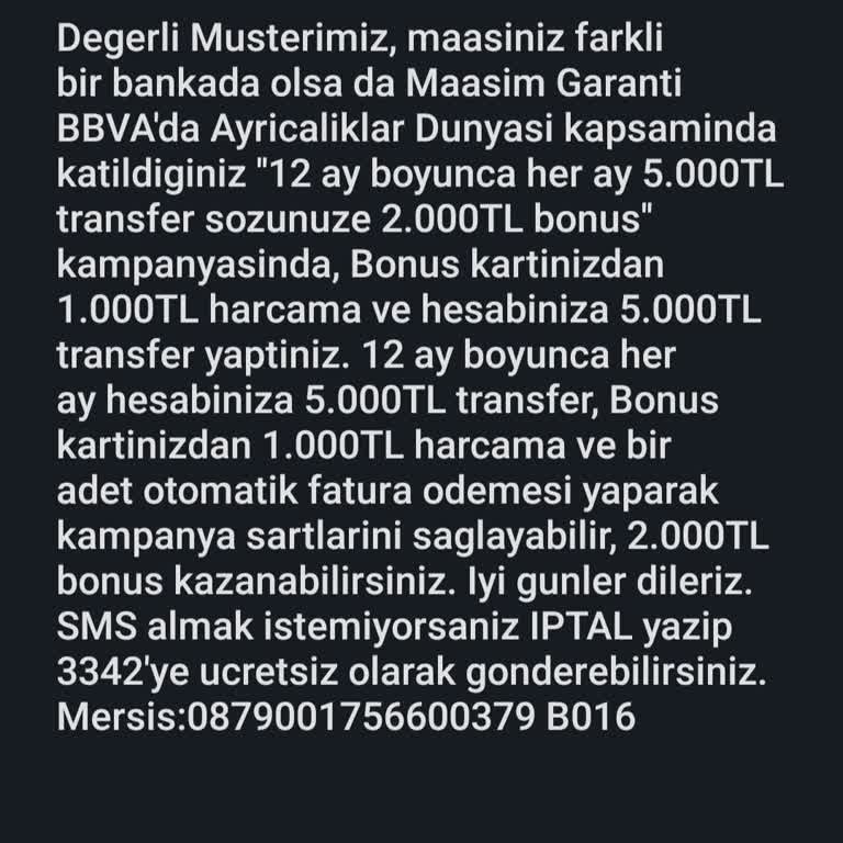 Garanti BBVA'dan Hak Edilen Bonusların Yüklenmemesi