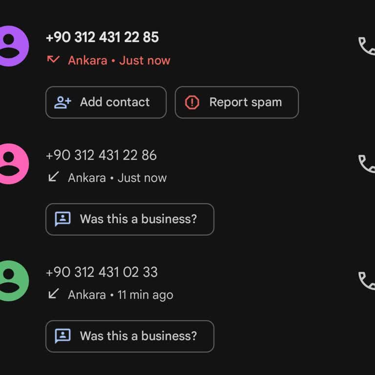 Bilinmeyen Numaralardan Gelen Şüpheli Aramalar