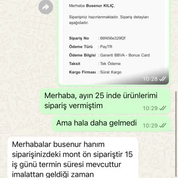 Teslim Edilmeyen Ürünler Ve Sürekli Ertelenen Kargo
