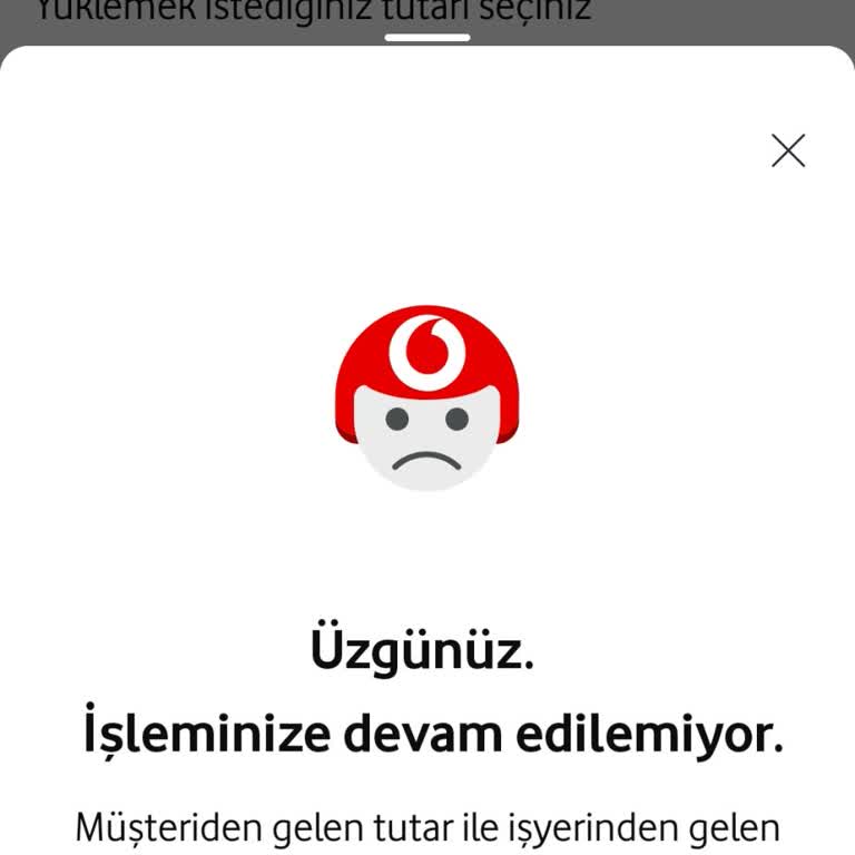 Vodafone Hattıma TL Yükleyememe Sorunu
