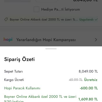 Sepette İndirim Fiyatı Ve Hopi Kampanyası Sorunu