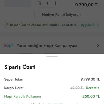 Sepette İndirim Fiyatı Ve Hopi Kampanyası Sorunu
