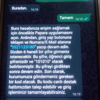 Burs Onayı Sonrası Şüpheli Uygulama Yönlendirmesi