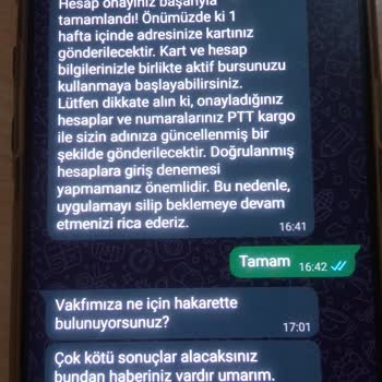 Burs Onayı Sonrası Şüpheli Uygulama Yönlendirmesi