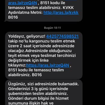 Aras Kargo'nun Yanıltıcı Teslimat Bildirimleri