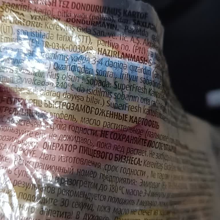 Süper Fresh Patates Kızartmasında Ekşi Tad Sorunu