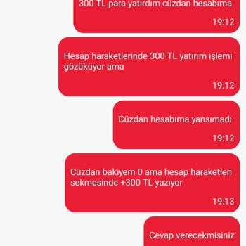 Tıkla Gelsin Uygulamasında Para Transferi Sorunu