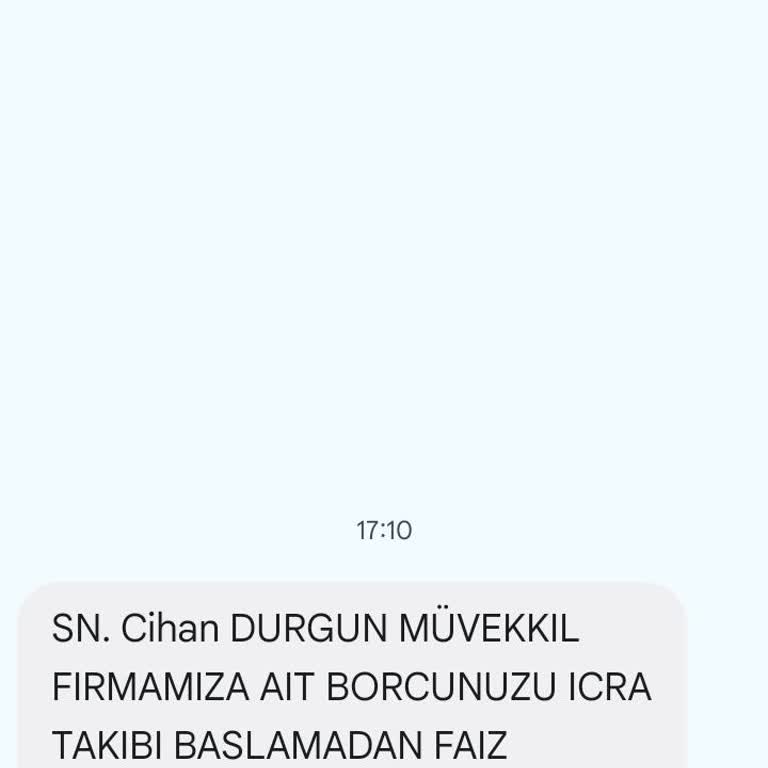 Bilinmeyen Borç Ve İcra Tehdidi