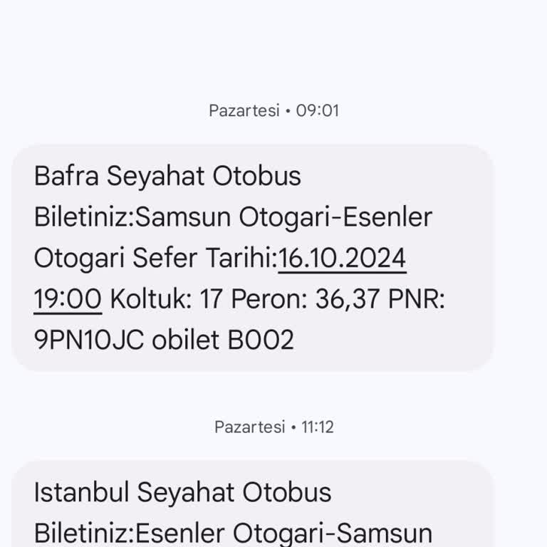 Bafra Seyahat'te Yanlış Bilet Şoku