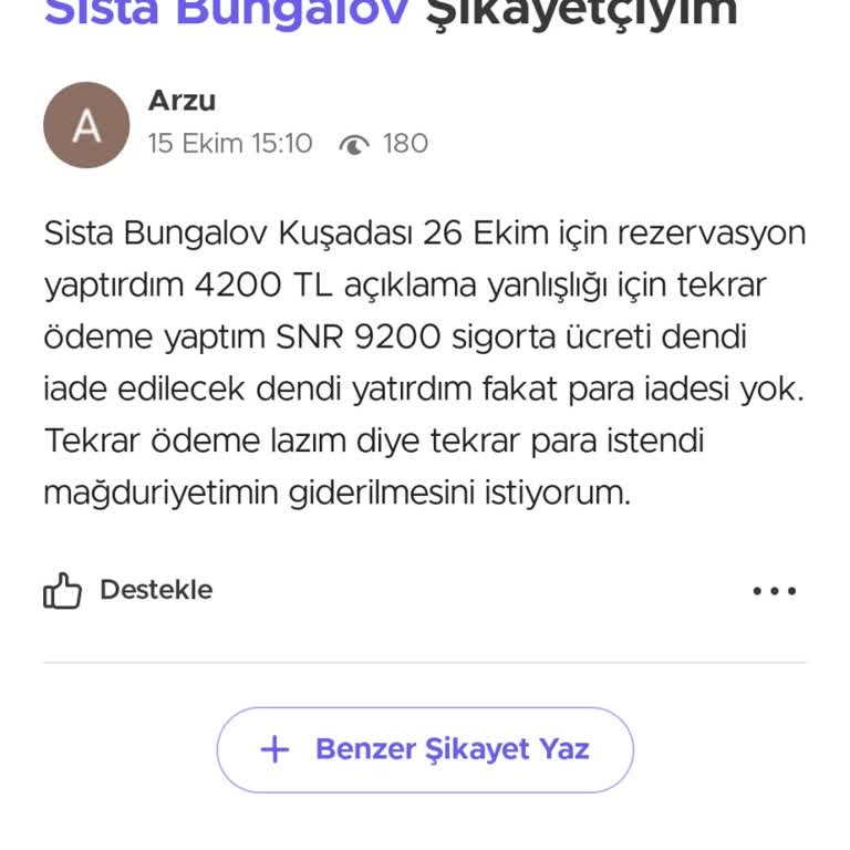 Yanıltıcı Rezervasyon Deneyimi