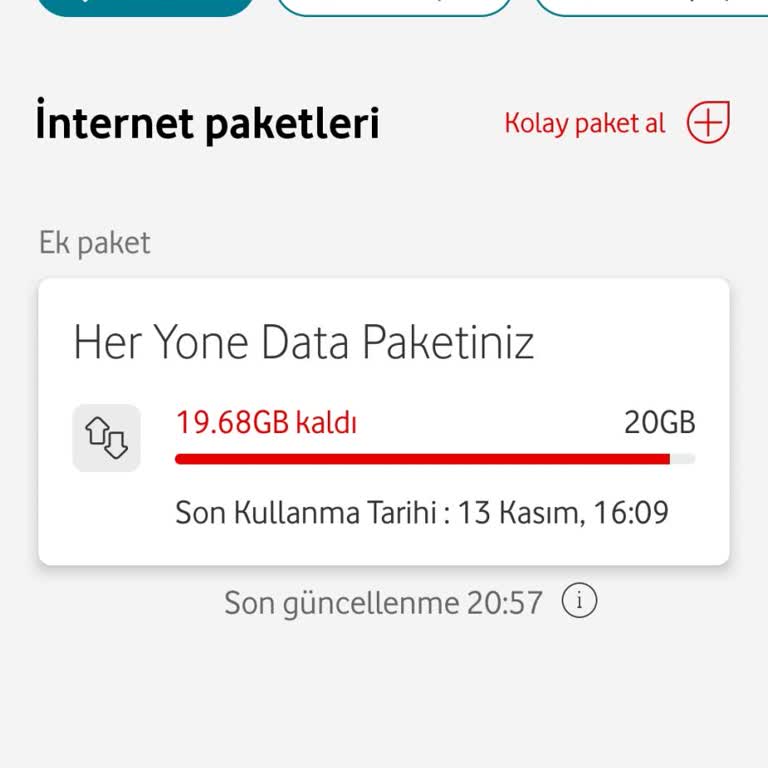 Hediye İnternet Paketi Tanımlanmadı