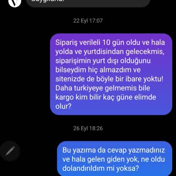 Kargo Beklentisi Ve İletişim Sorunları