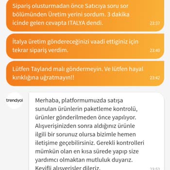 Trendyol'dan Yanlış Bilgilendirme Ve İletişim Sorunları