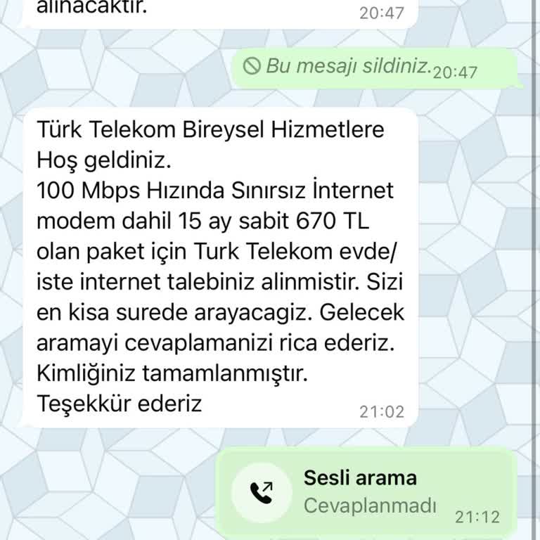 Yanlış Yönlendirme Ve İptal Talebi