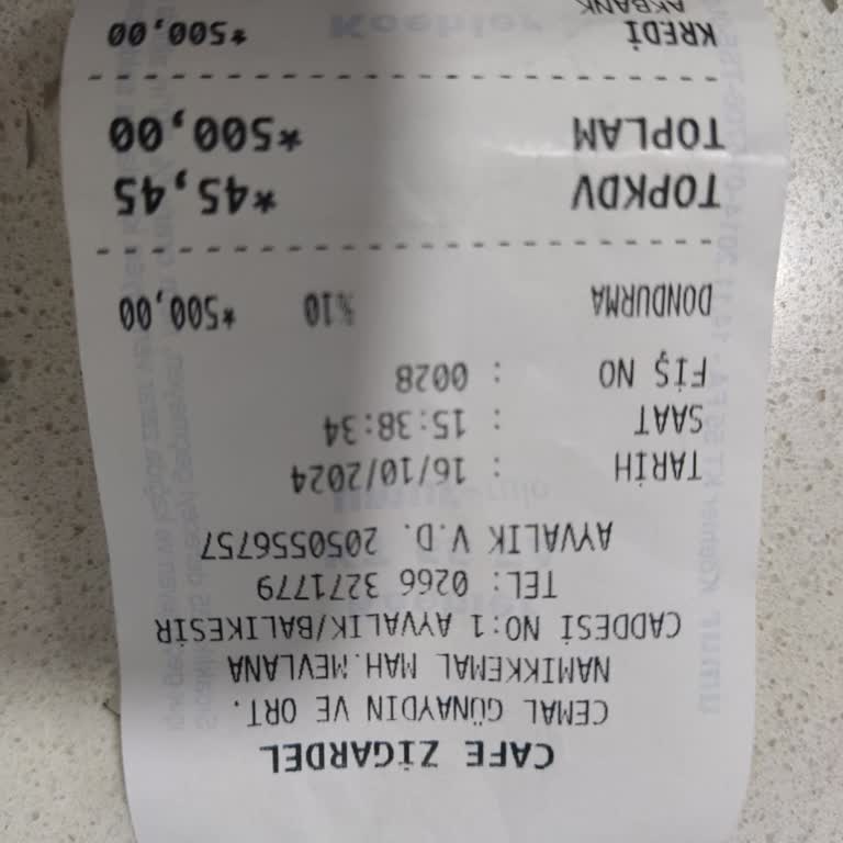 Cafe Zigardel (Ayvalık) Fahiş Fiyat Şoku