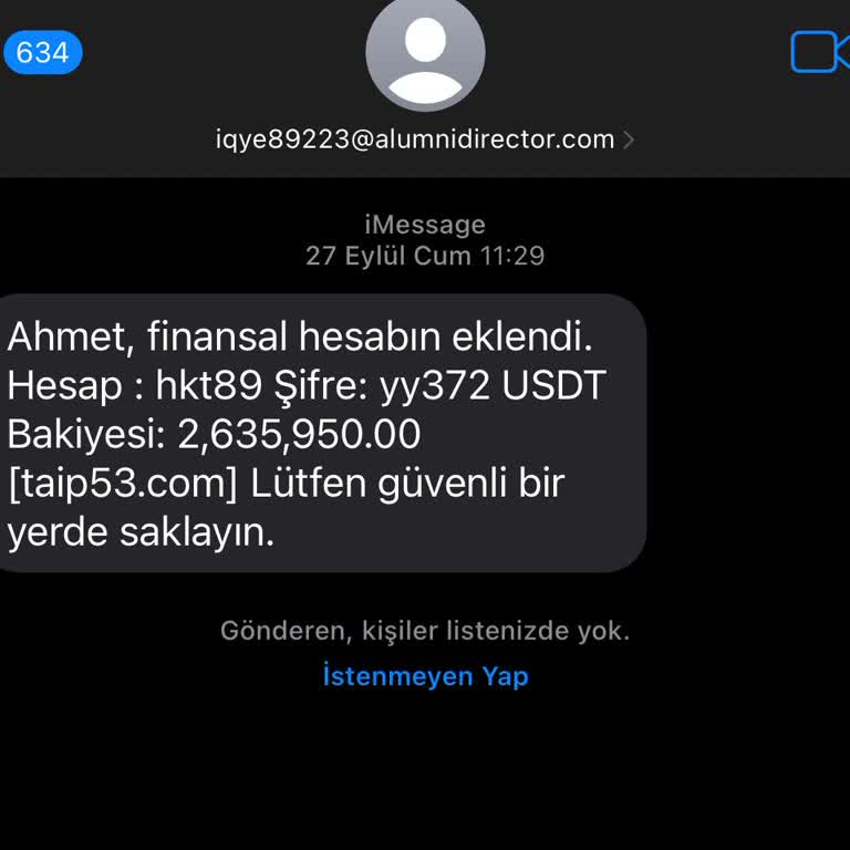 Yanlış Hesap Bilgisi Ve Sorumluluk Reddiyesi