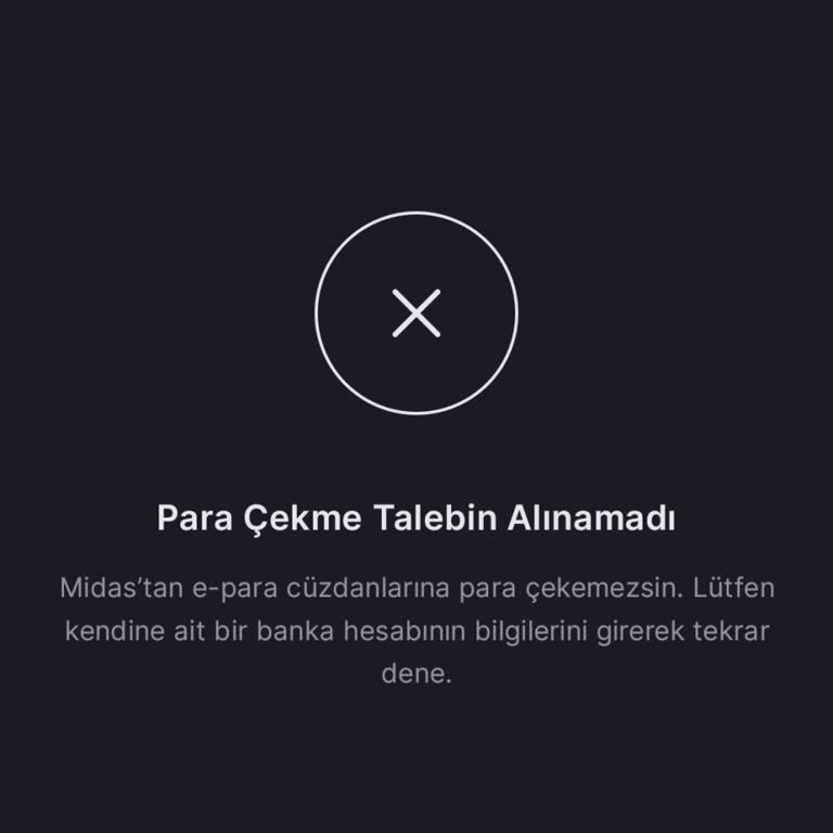 Midas Papara Kartıyla Para Çekme Sorunu