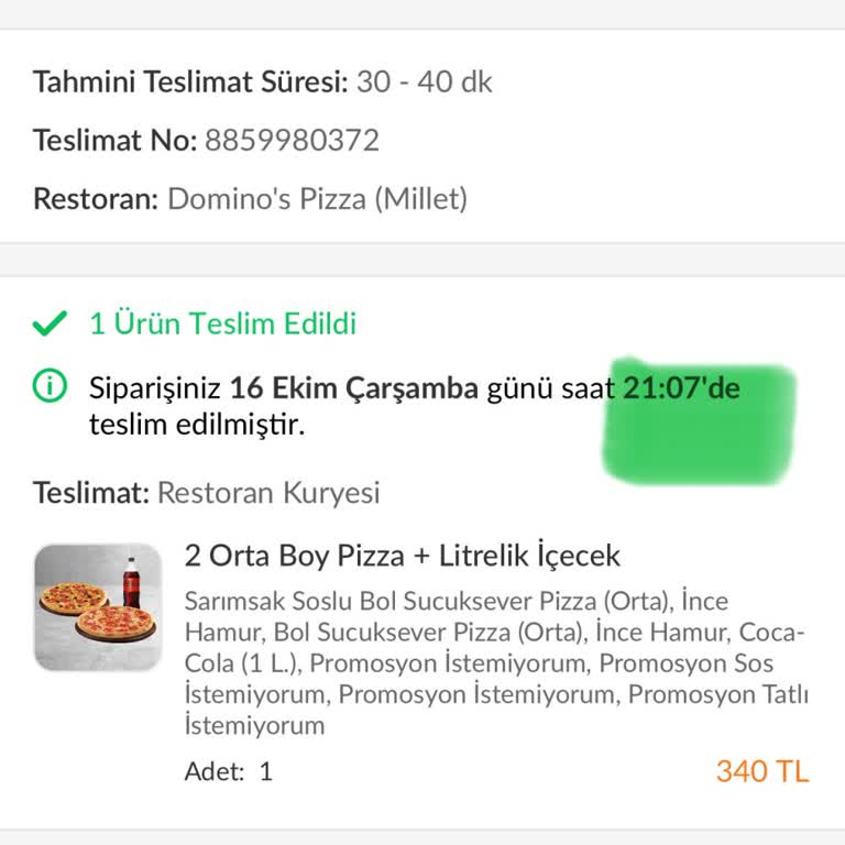 Domino's Pizza Teslimat Sorunu Ve Müşteri Hizmetleri Hayal Kırıklığı