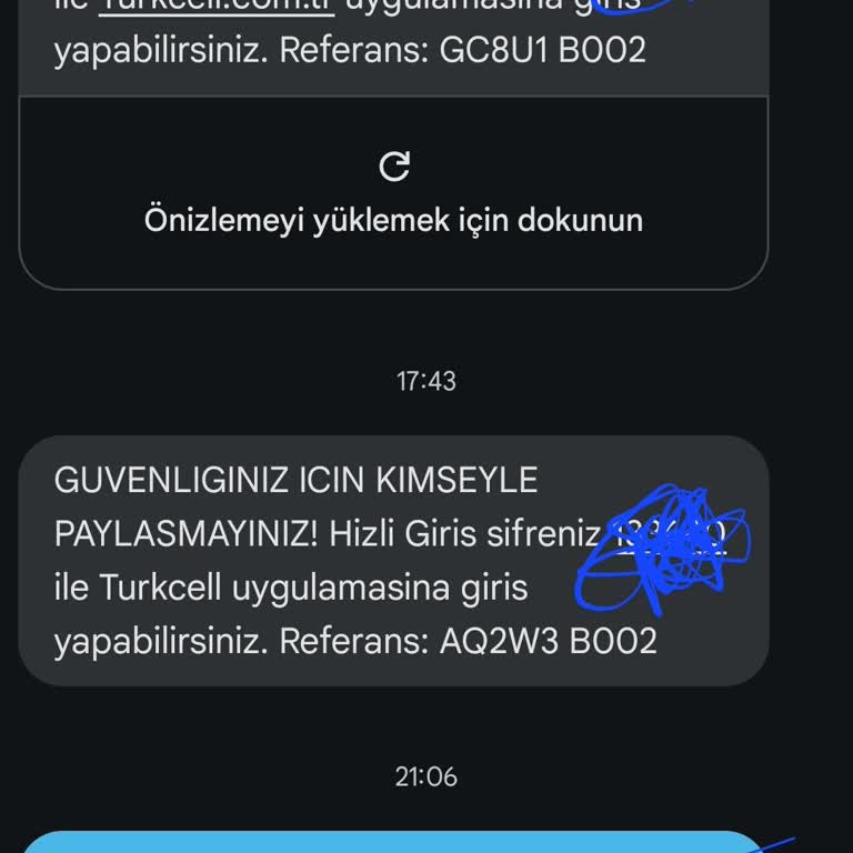 Turkcell'den Gelen Yetkisiz SMS Kodları Hakkında Şikayet
