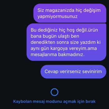 Yanlış Beden, İlgisiz Müşteri Hizmetleri