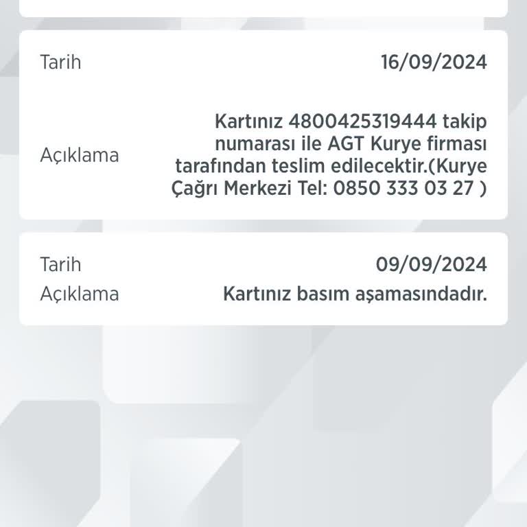 Ziraat Bank Kartımın Teslim Edilmemesi