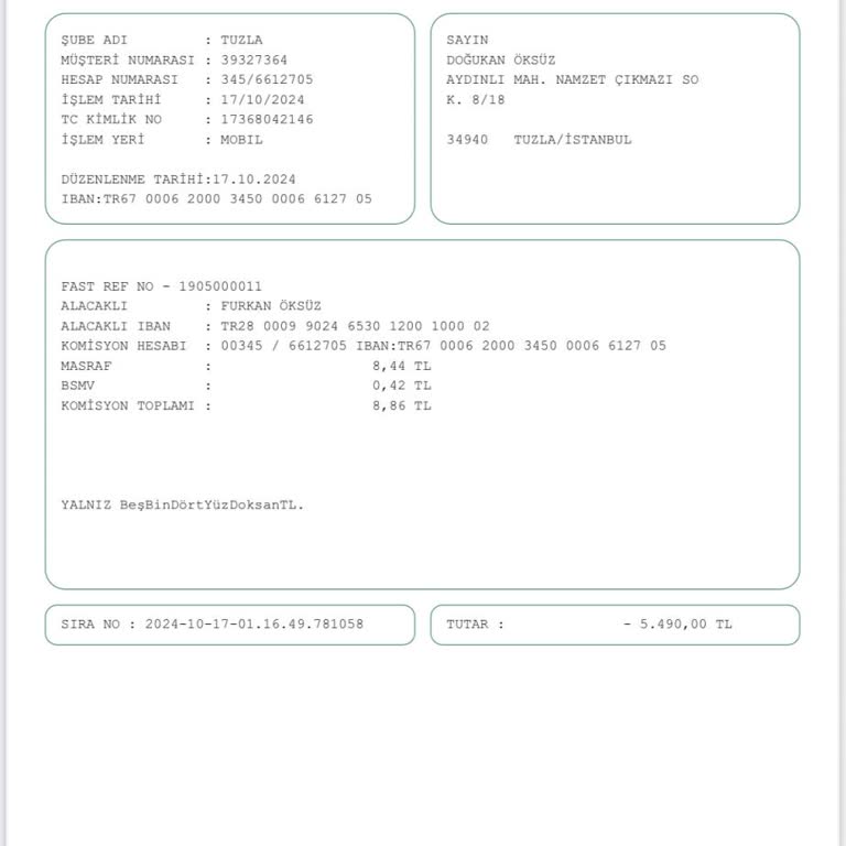 Yanlış İsimle Gönderilen Para Ve İade Sorunu