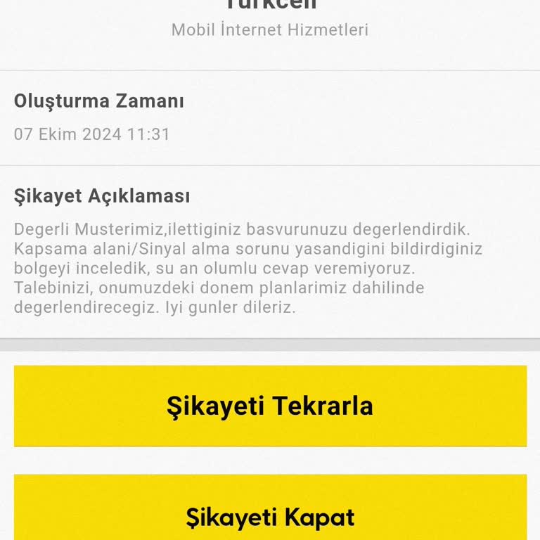Turkcell'in Yetersiz Çekim Gücü Ve İlgisizliği
