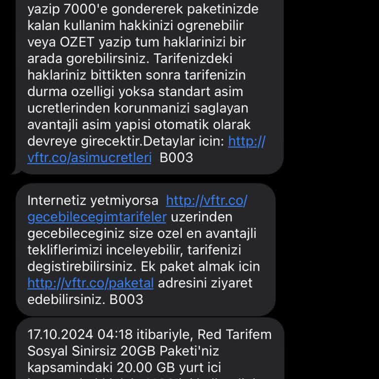 Vodafone İnternet Paketimin Hızla Tükenmesi
