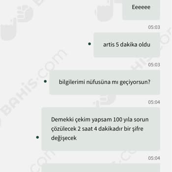 2 Saatte Şifre Değiştiremeyen Canlı Destek