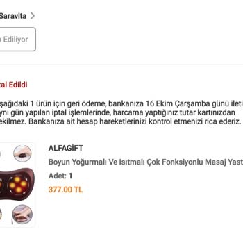 Trendyol İptal Edilen Ürünün Ücretini İade Etmiyor!