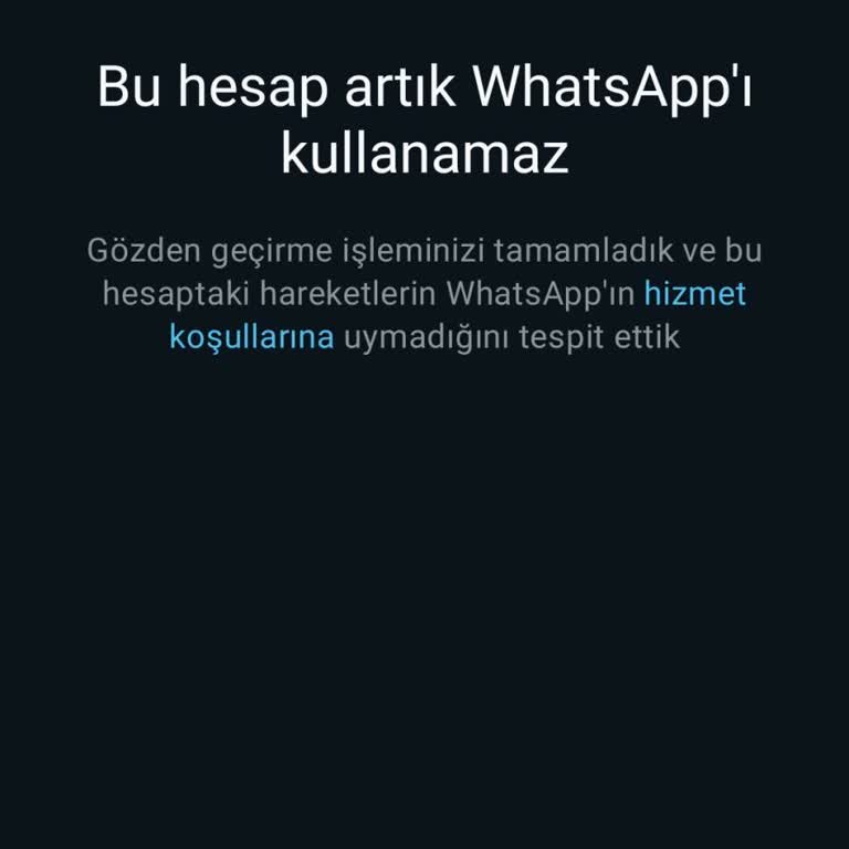 Haksız WhatsApp Hesap Engeli