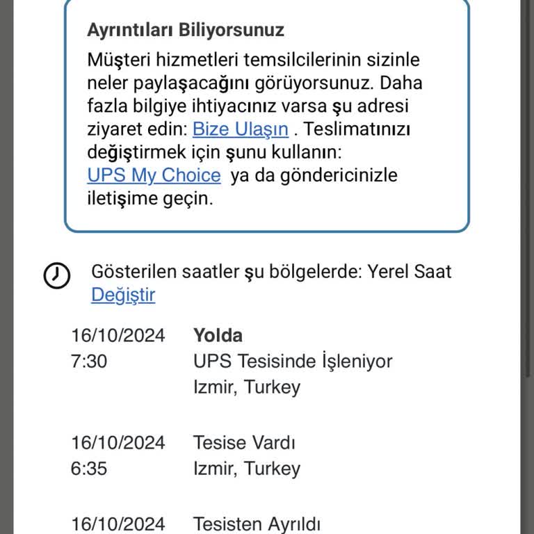 UPS Türkiye İle Teslimat Sorunu