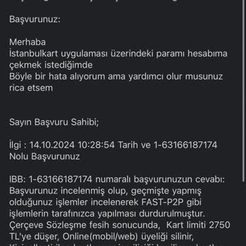 İstanbulkart Hesabımda Bloke Edilen 24 Bin TL