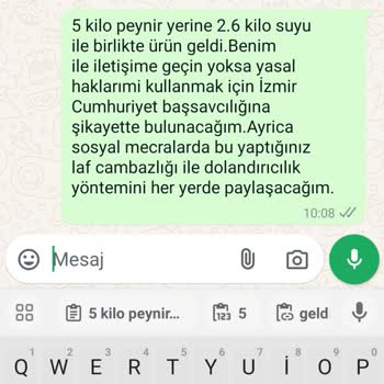 Eksik Gönderilen Peynir Siparişi Ve İletişimsizlik