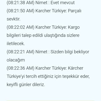 Karcher'den Alınan Ürünler Teslim Edilmedi Ve İade Yapılmadı