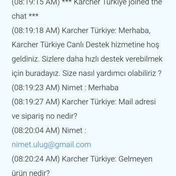 Karcher'den Alınan Ürünler Teslim Edilmedi Ve İade Yapılmadı