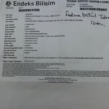 Garanti Servisi Ve Kargo Sürecinde Yaşanan Sorunlar