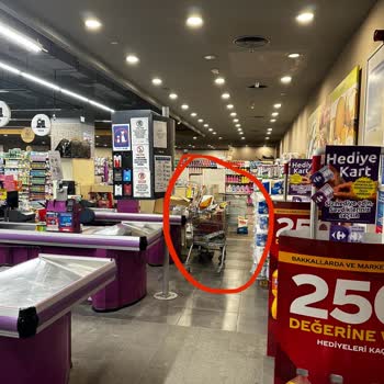 Carrefour SA İzmir'de Alışveriş Arabası Krizi