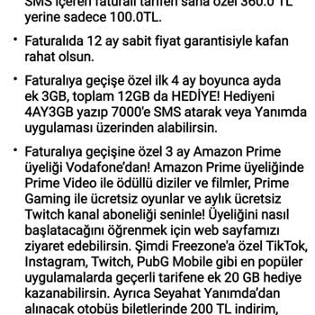 Eksik Tanımlanan Tarife İçeriği Ve Yetersiz Müşteri Hizmeti