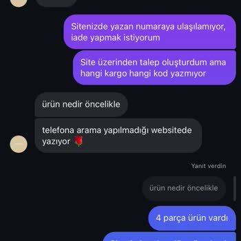 İade Sürecinde İletişim Sorunu Ve Kalitesiz Ürünler