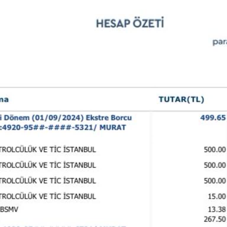 Haksız Kart Ücreti İptal Talebi