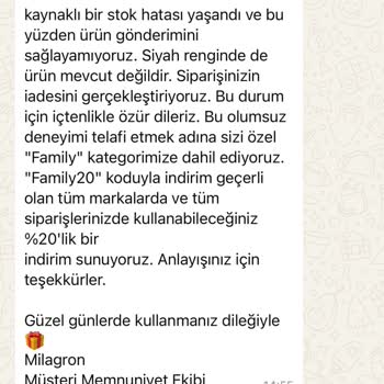Milagron'da Stok Hatası Ve İletişim Sorunu