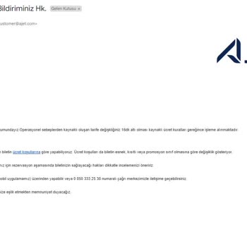 Onayım Olmadan Değiştirilen Uçuş Ve Müşteri Hizmetleri Sorunu