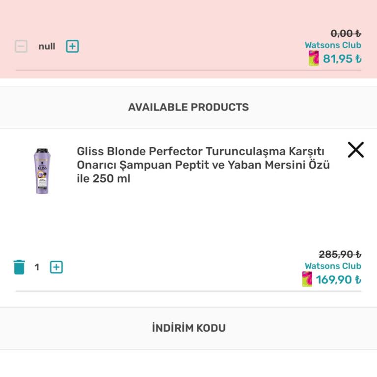 Watsons Online Alışverişte Ürün Eklenmeme Sorunu