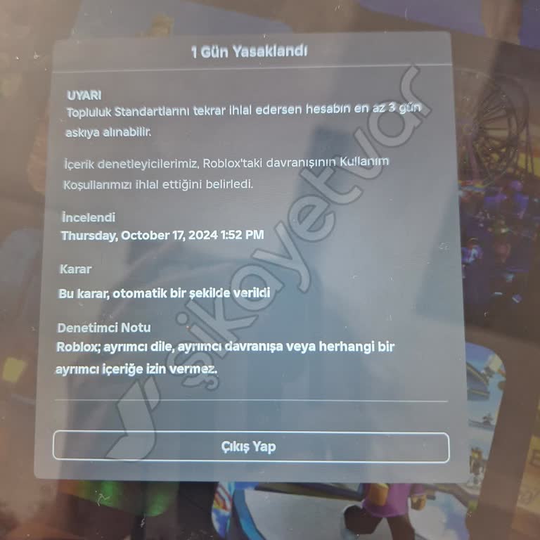 Roblox Haksız Ban Sorunu!