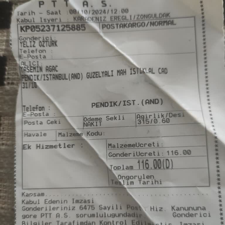 PTT Kargo'nun Teslimat Sorunları Ve Ekstra Maliyetler