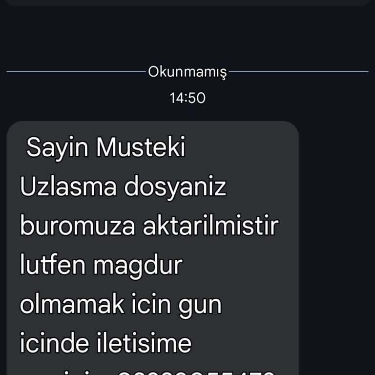 Bilinmeyen Uzlaşma Mesajıyla Karşılaştım