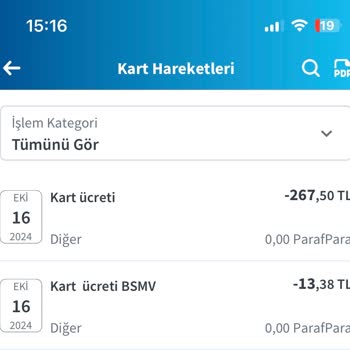 Haksız Kart Aidatı İadesi Talebi